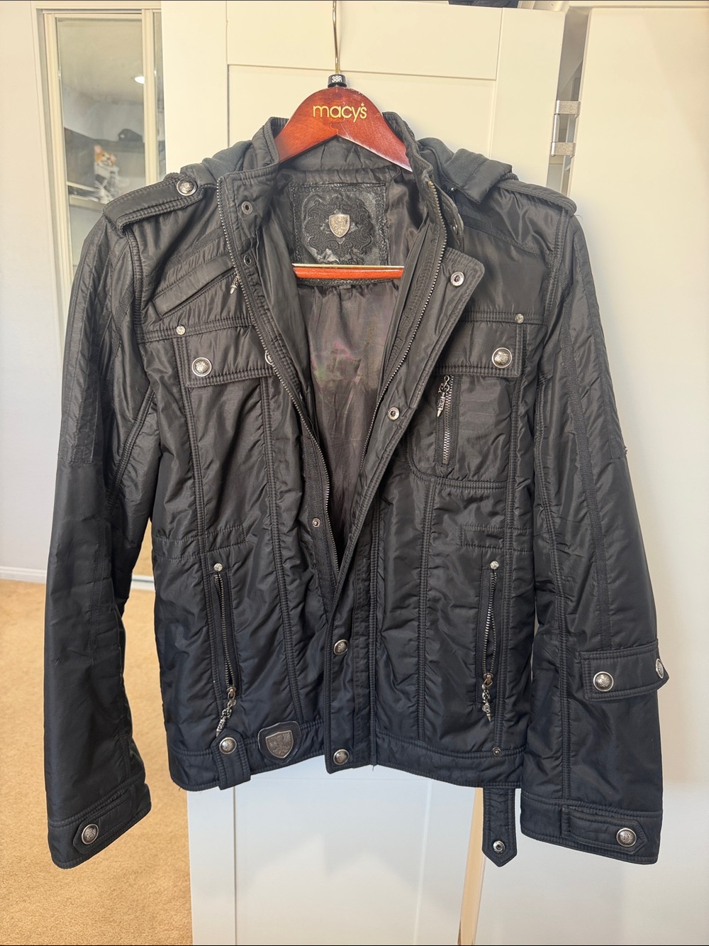 smash black zip jacket